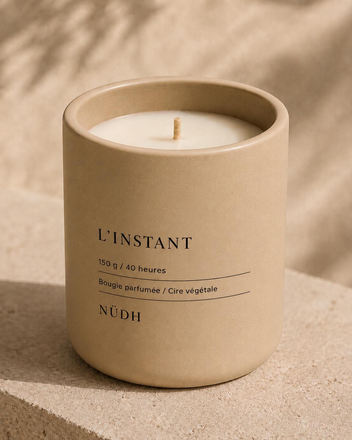 Bougie L'Instant — NüDH, pot crème 150g