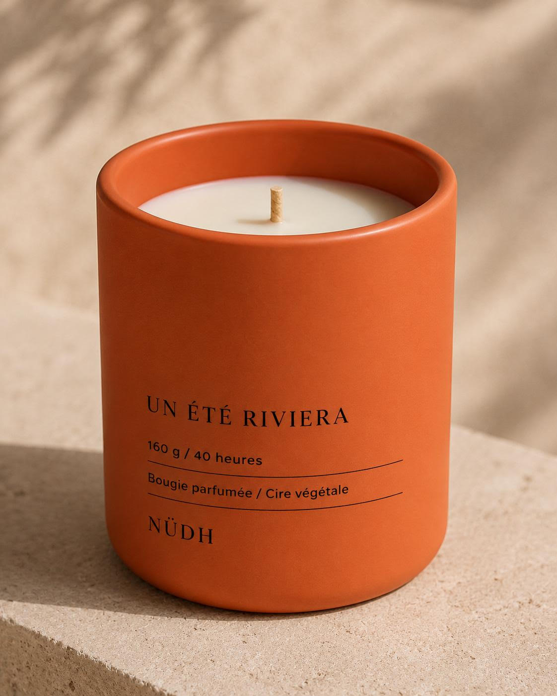 Bougie Un Été Riviera — NüDH, pot terracotta 160g